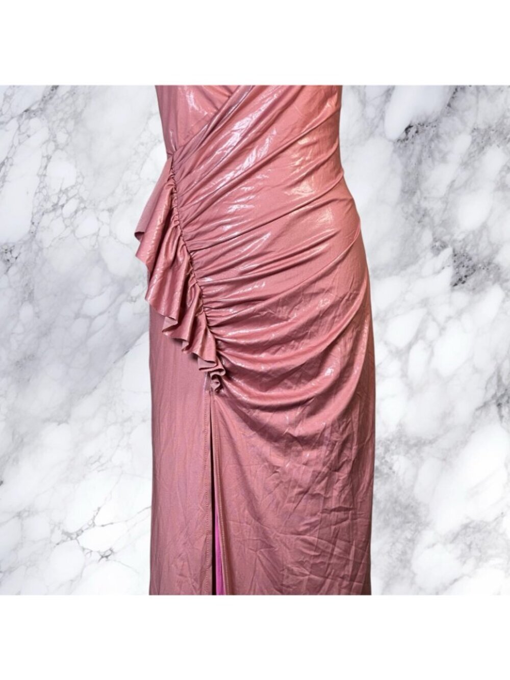 NBD Anjel Ruffle Maxi Dress in Blush Pink - Picture 7 of 12